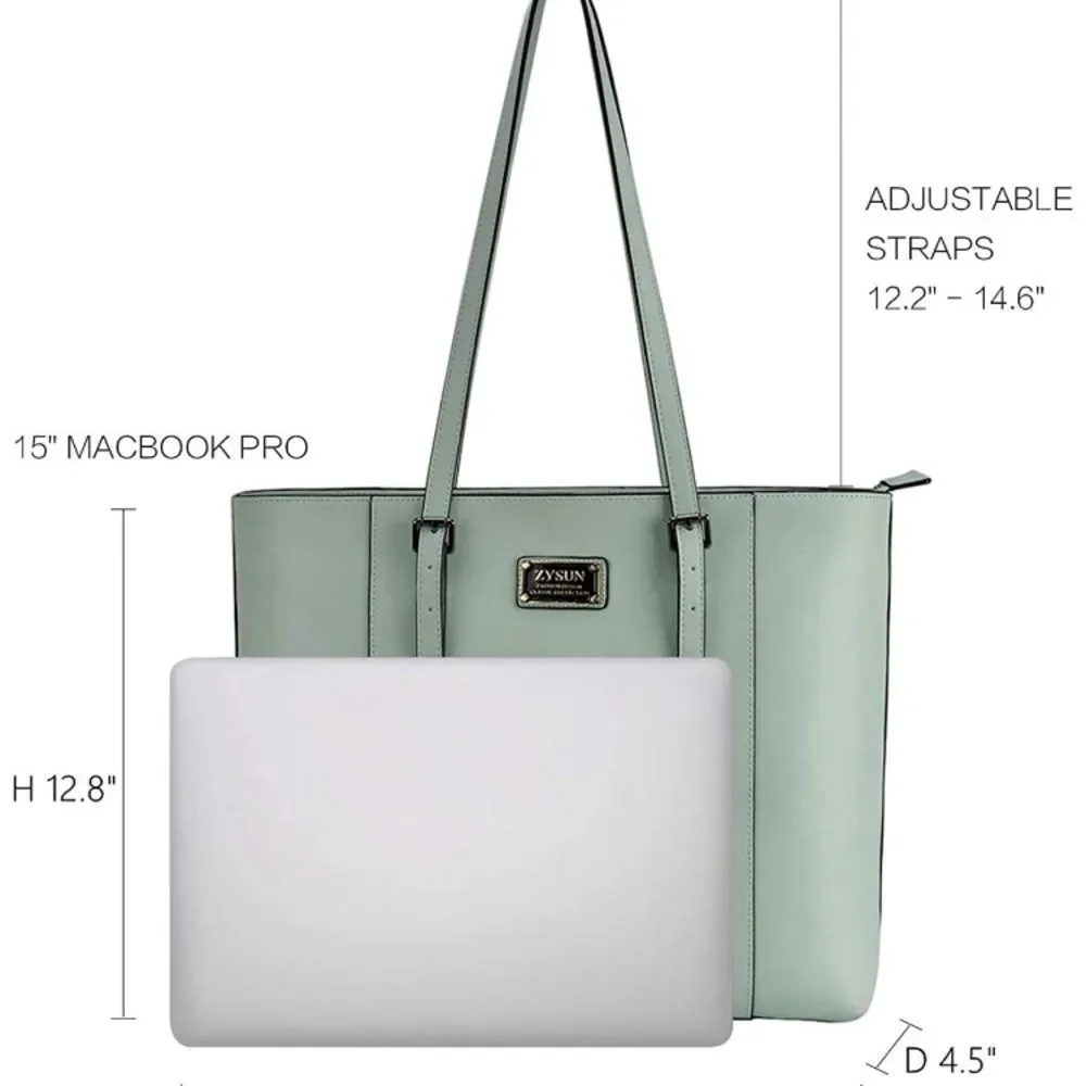 Brand New Cream‎ Vegan Leather Laptop Bag Zysun